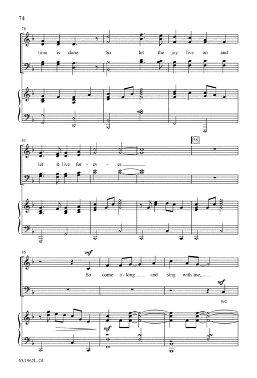 Together for Christmas (Digital Download) 4-Part scores gallery preview page 74