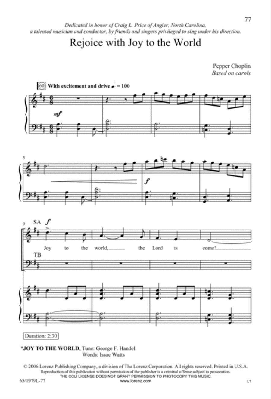 Together for Christmas (Digital Download) 4-Part scores gallery preview page 77