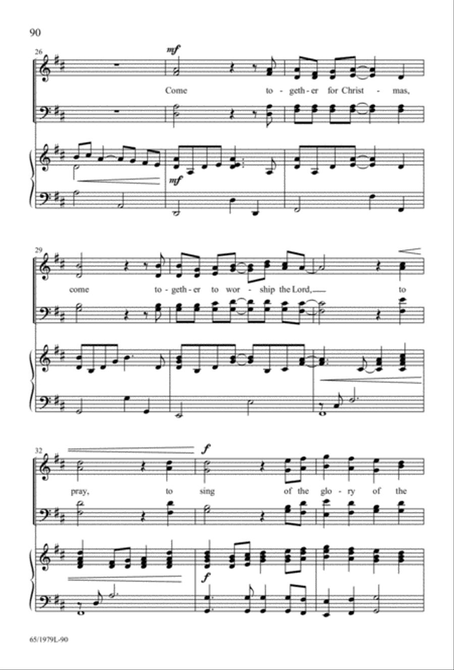 Together for Christmas (Digital Download) 4-Part scores gallery preview page 90