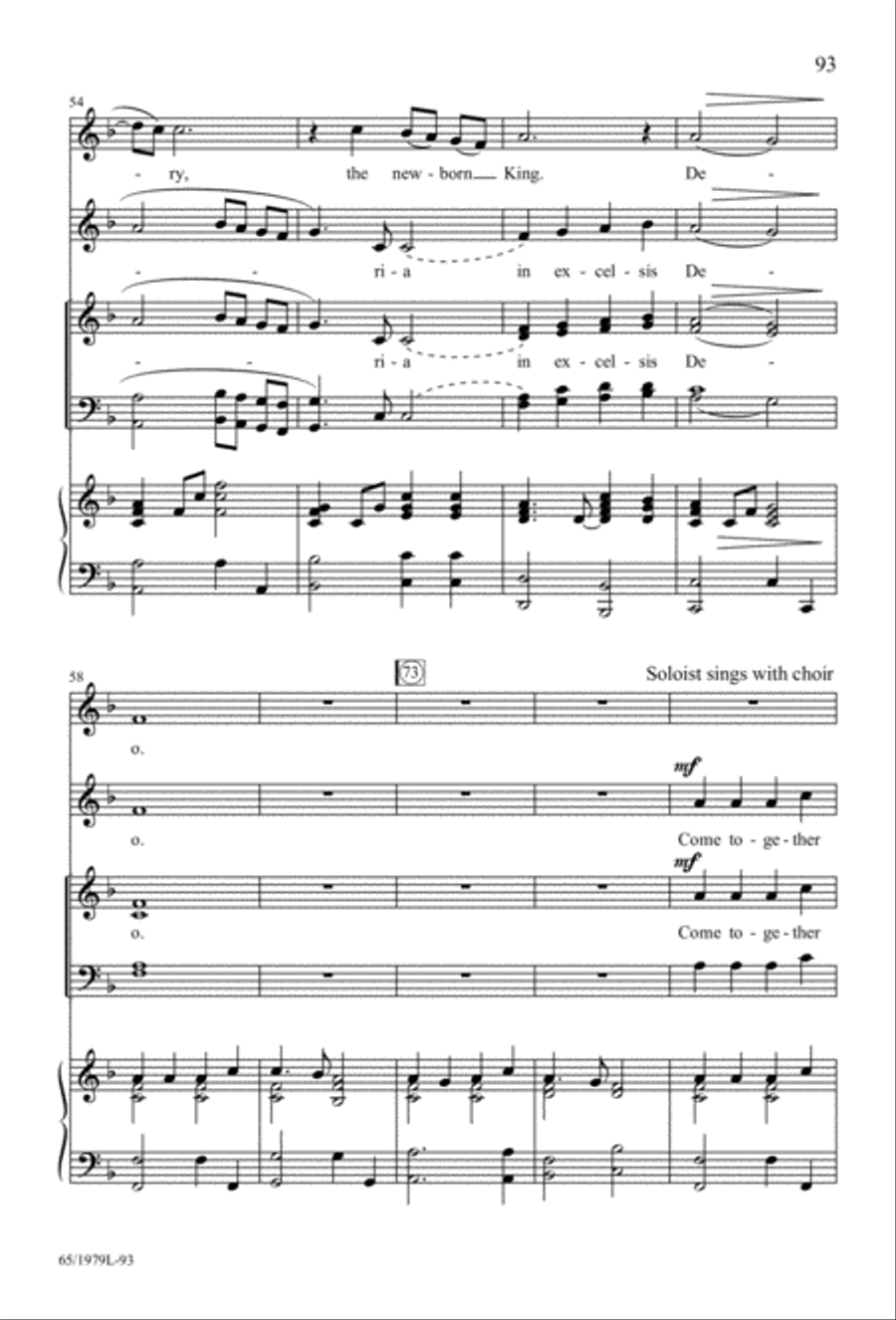Together for Christmas (Digital Download) 4-Part scores gallery preview page 93
