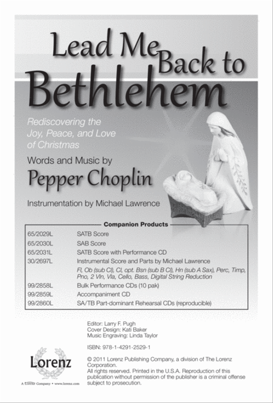 Lead Me Back to Bethlehem (Digital Download) 3-Part scores gallery preview page 1