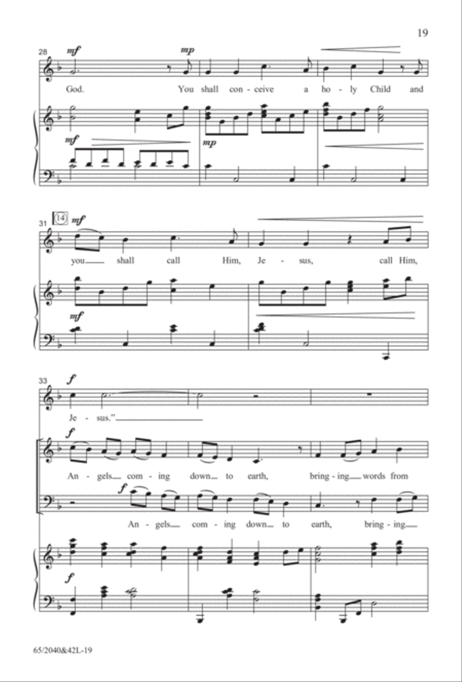Heaven's Child (Digital Download) 4-Part scores gallery preview page 19