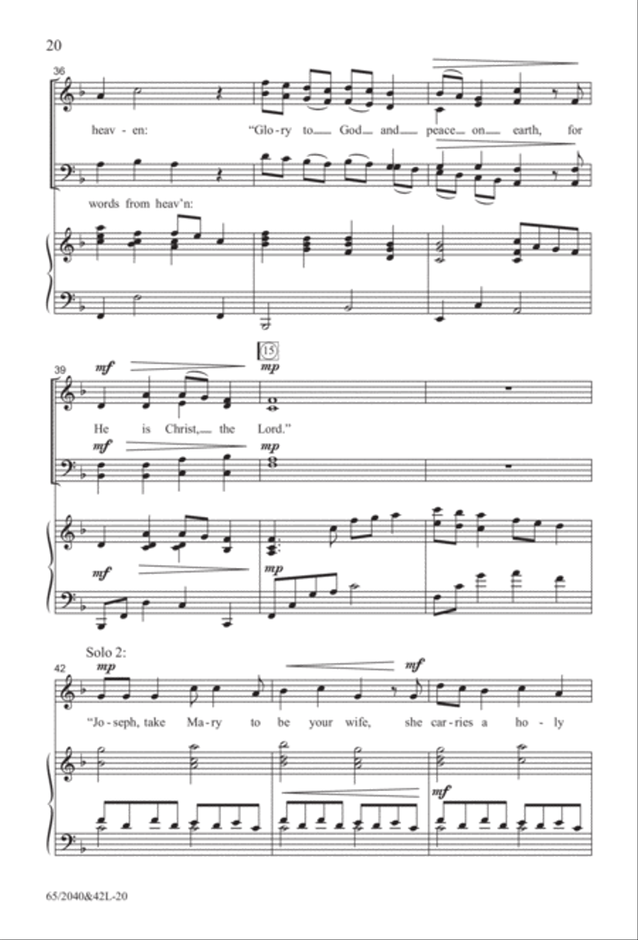 Heaven's Child (Digital Download) 4-Part scores gallery preview page 20