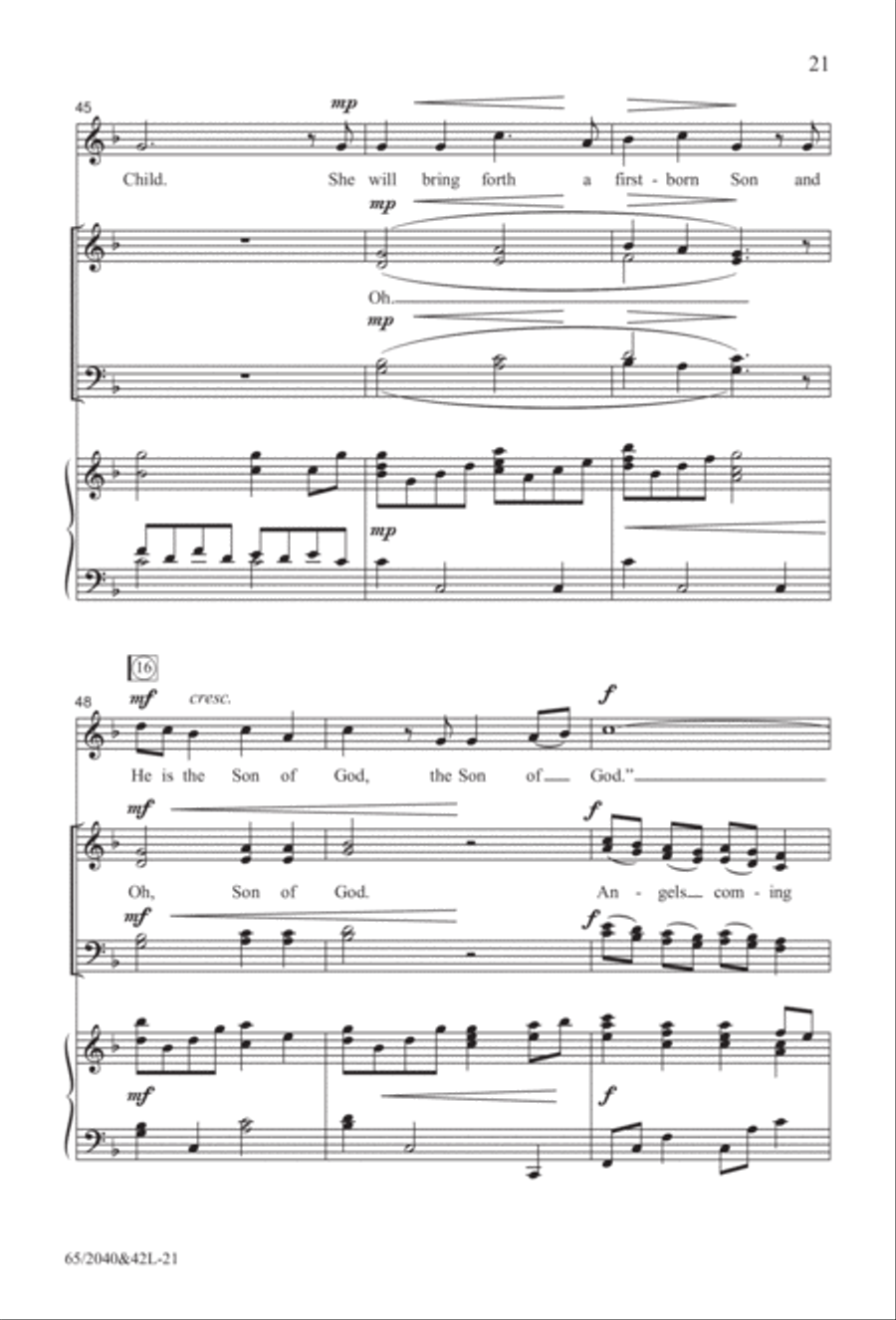 Heaven's Child (Digital Download) 4-Part scores gallery preview page 21