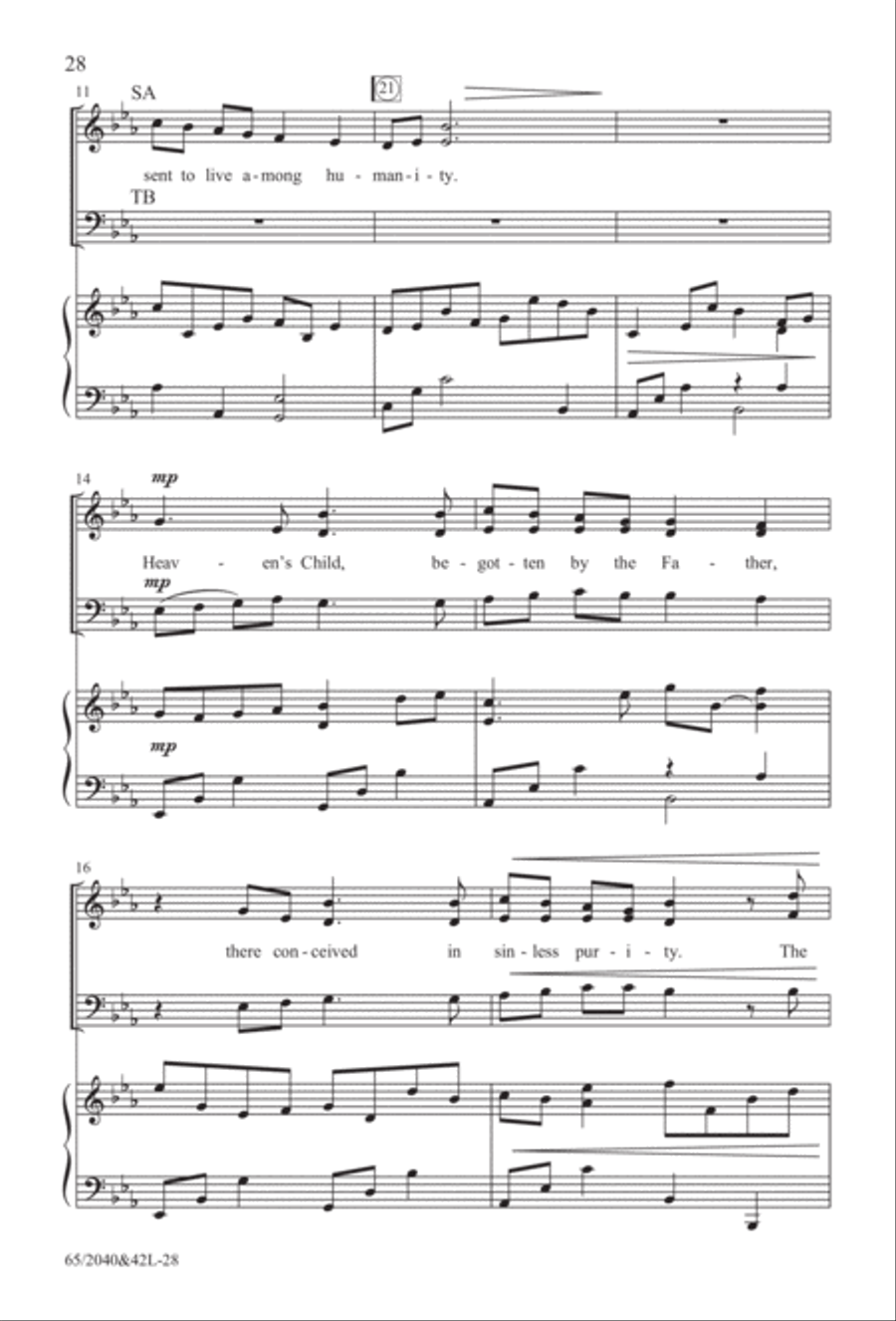 Heaven's Child (Digital Download) 4-Part scores gallery preview page 28