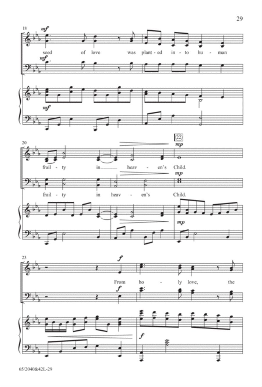 Heaven's Child (Digital Download) 4-Part scores gallery preview page 29