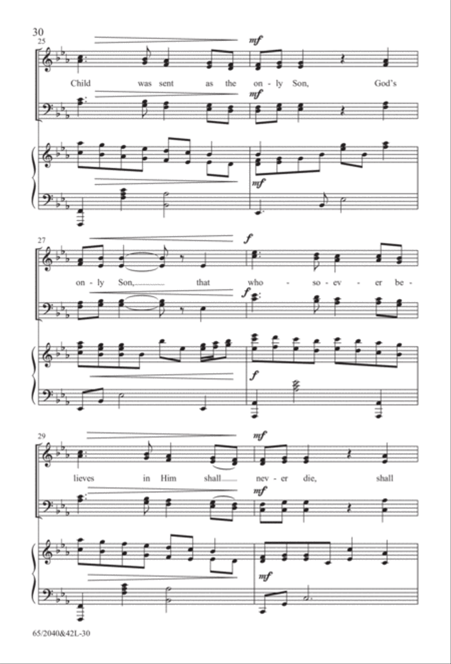 Heaven's Child (Digital Download) 4-Part scores gallery preview page 30