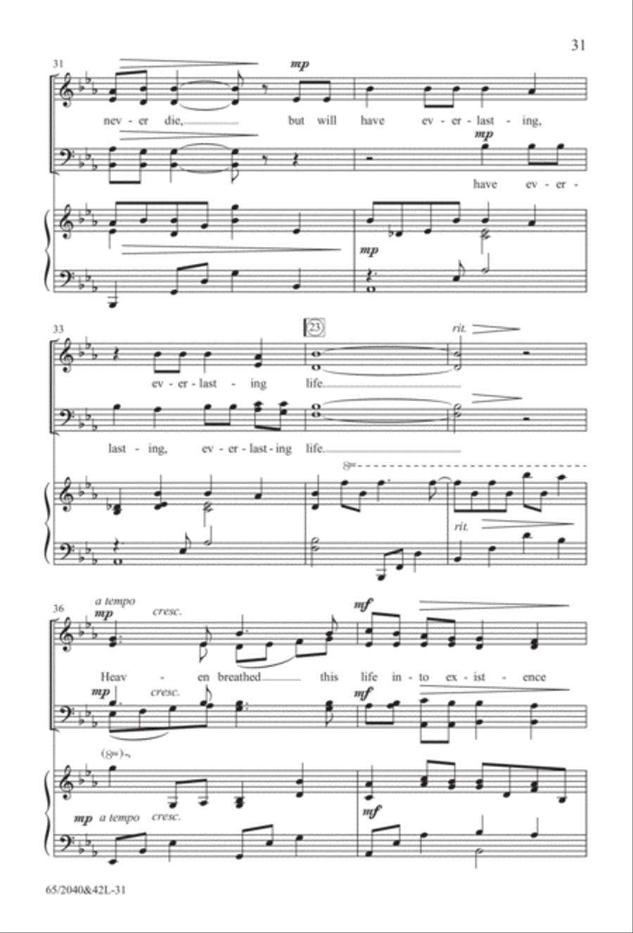 Heaven's Child (Digital Download) 4-Part scores gallery preview page 31