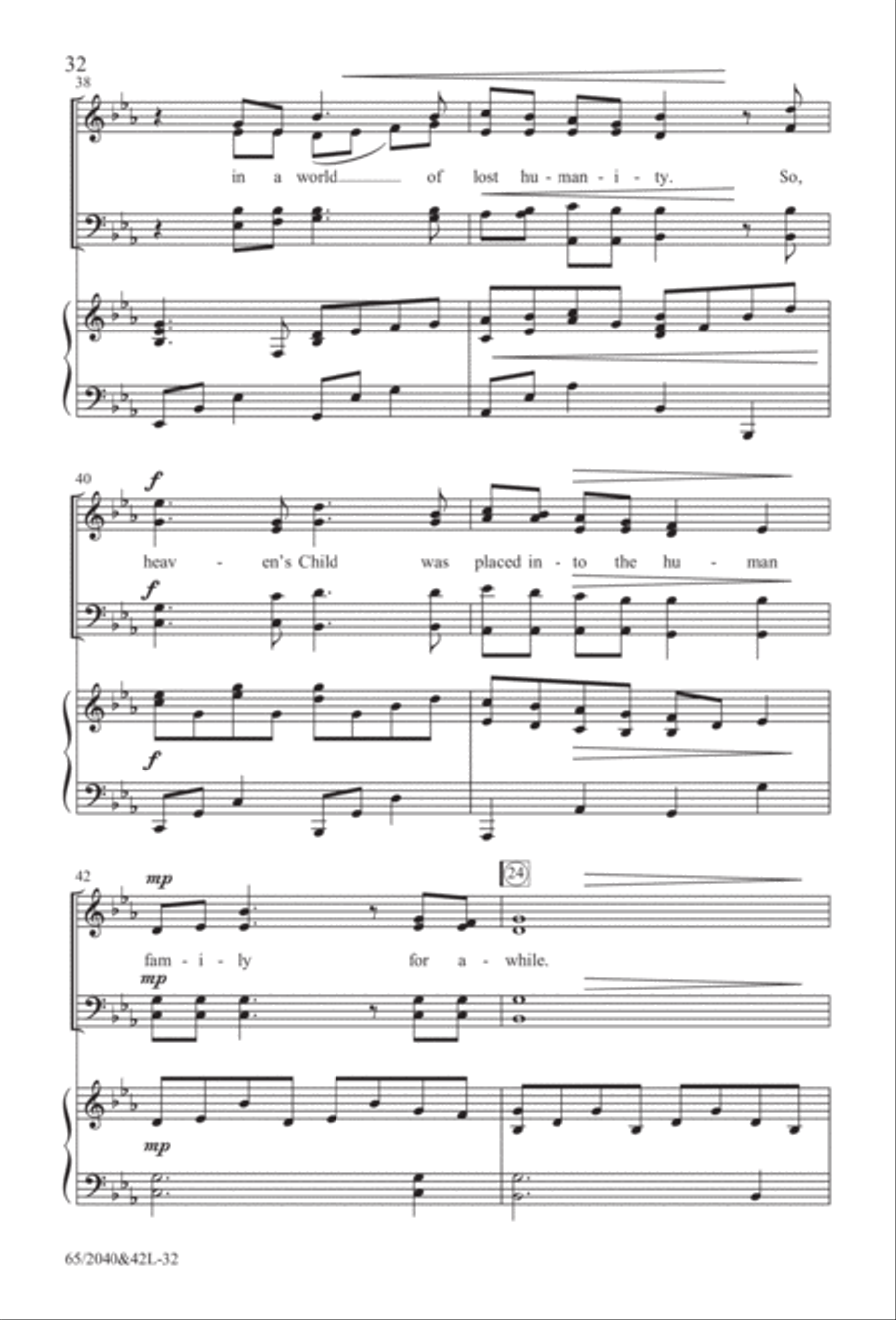 Heaven's Child (Digital Download) 4-Part scores gallery preview page 32