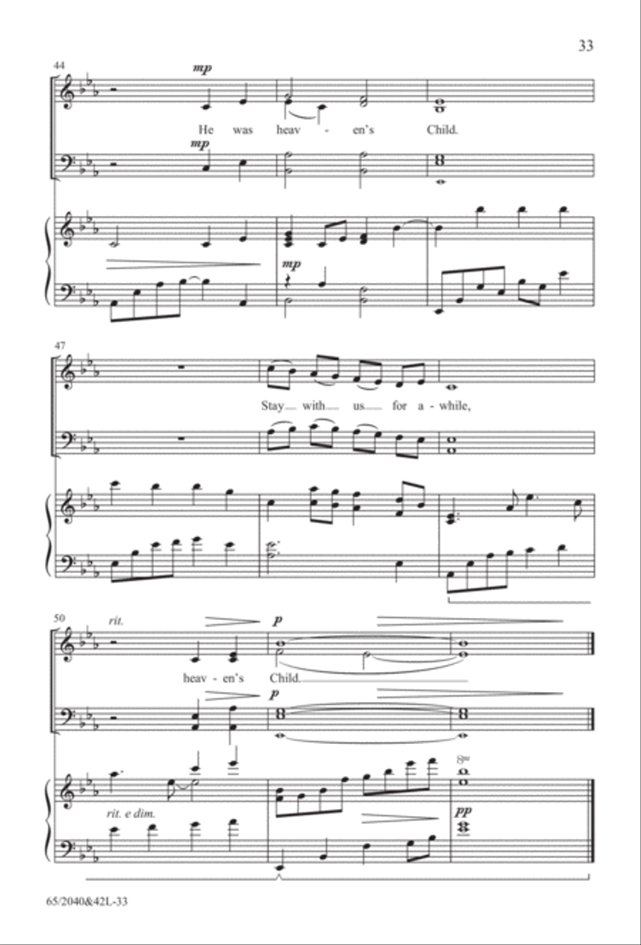 Heaven's Child (Digital Download) 4-Part scores gallery preview page 33