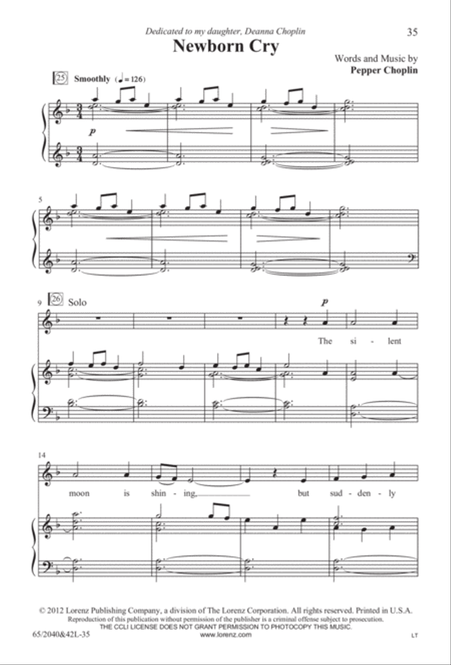 Heaven's Child (Digital Download) 4-Part scores gallery preview page 35
