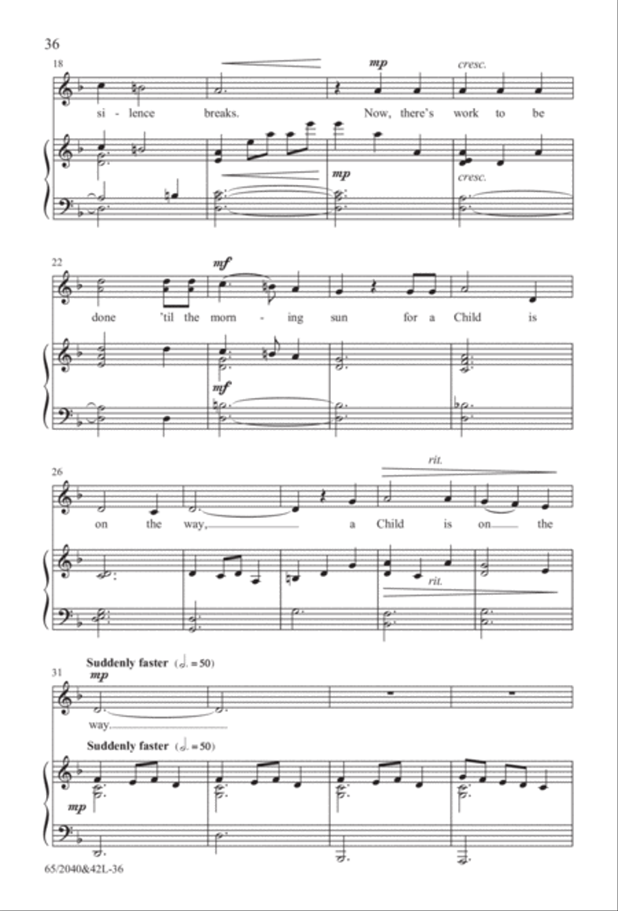 Heaven's Child (Digital Download) 4-Part scores gallery preview page 36