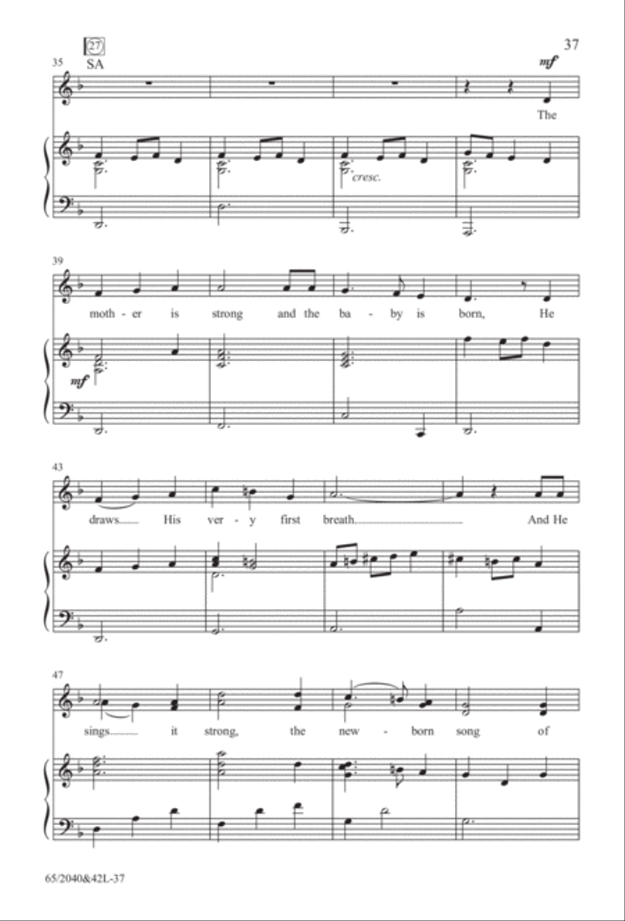 Heaven's Child (Digital Download) 4-Part scores gallery preview page 37