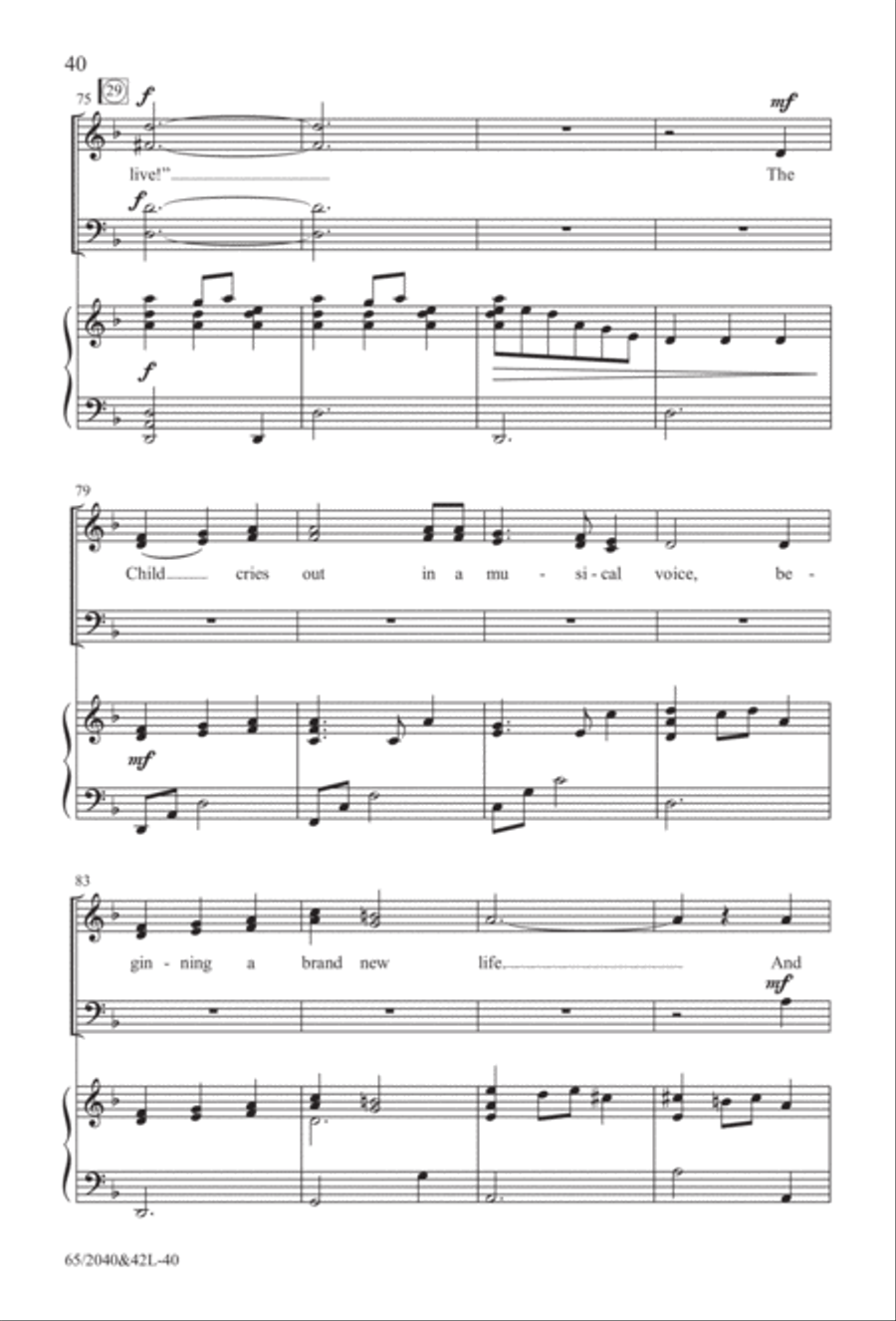 Heaven's Child (Digital Download) 4-Part scores gallery preview page 40