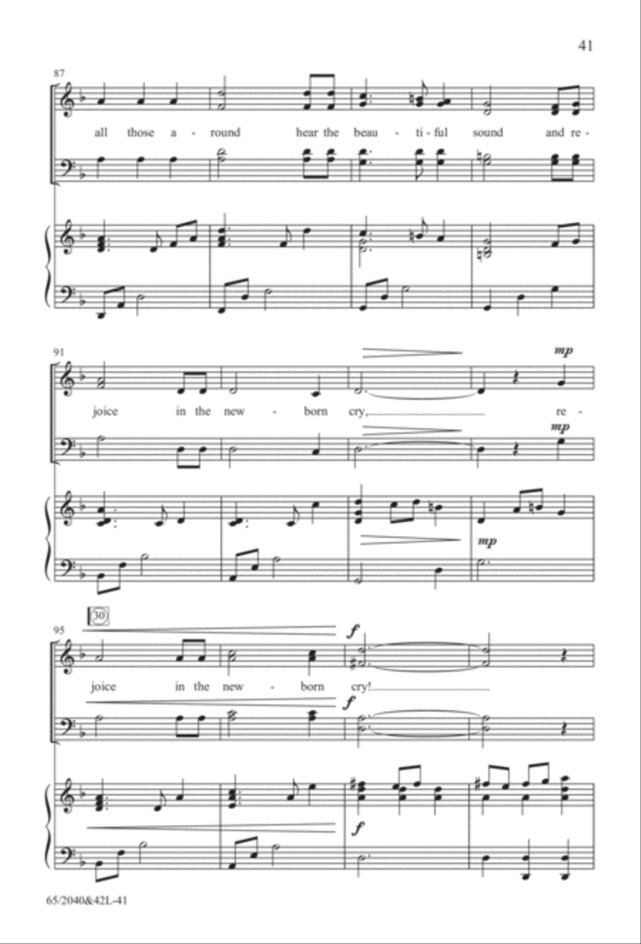 Heaven's Child (Digital Download) 4-Part scores gallery preview page 41