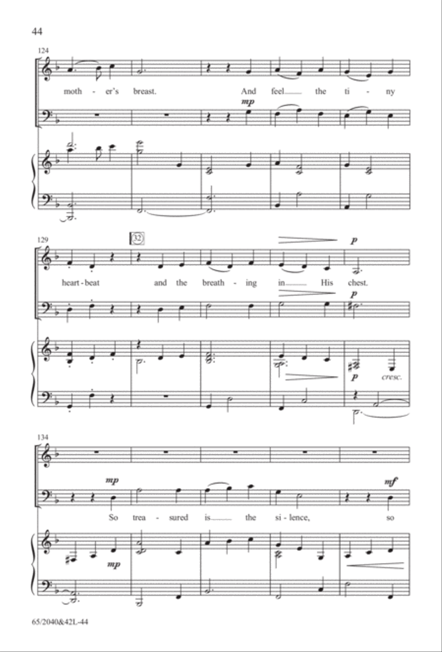 Heaven's Child (Digital Download) 4-Part scores gallery preview page 44