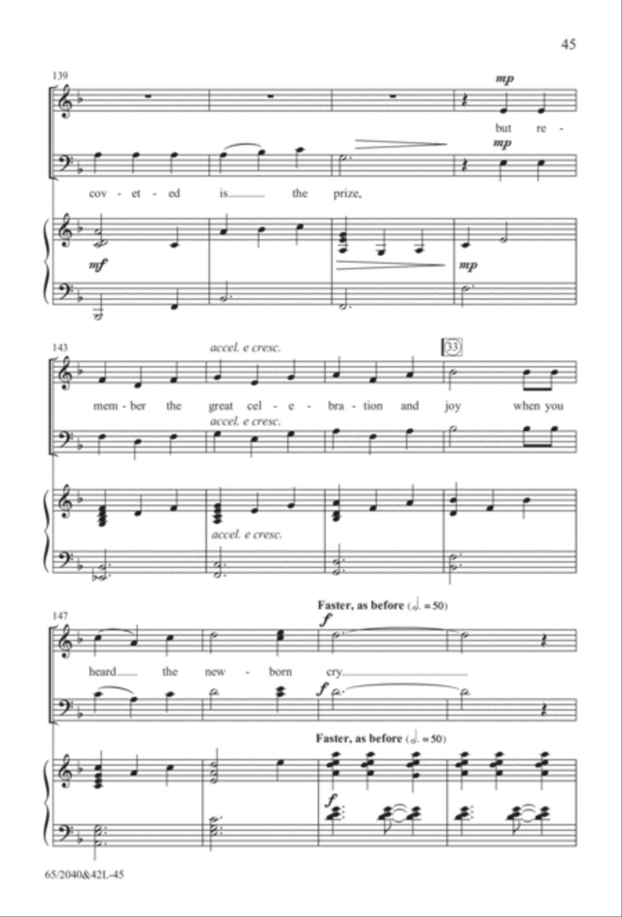 Heaven's Child (Digital Download) 4-Part scores gallery preview page 45