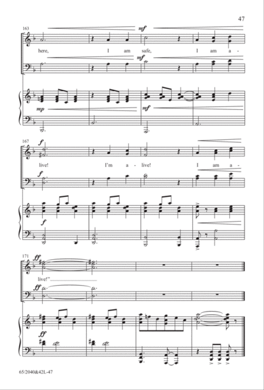 Heaven's Child (Digital Download) 4-Part scores gallery preview page 47