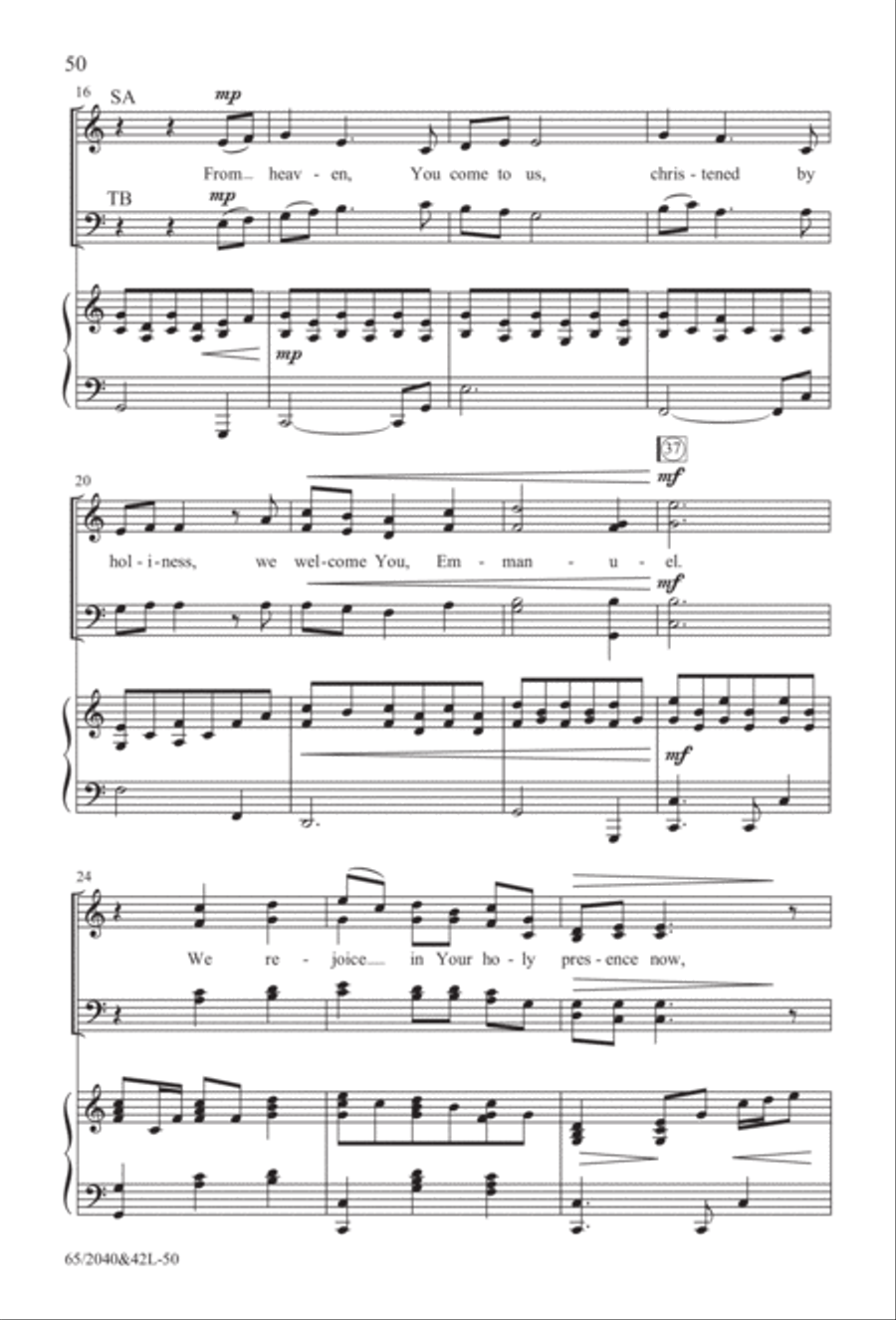Heaven's Child (Digital Download) 4-Part scores gallery preview page 50
