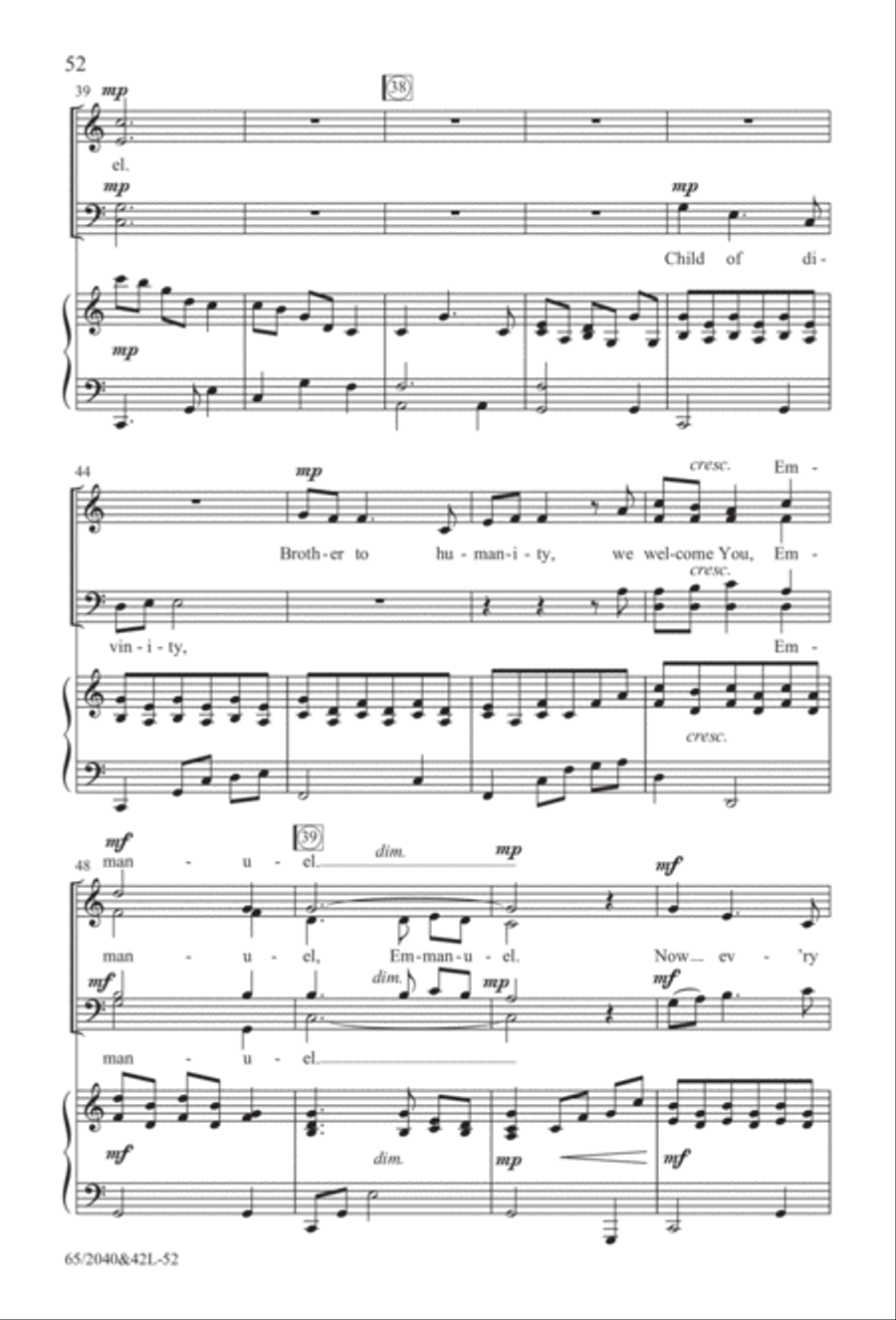 Heaven's Child (Digital Download) 4-Part scores gallery preview page 52