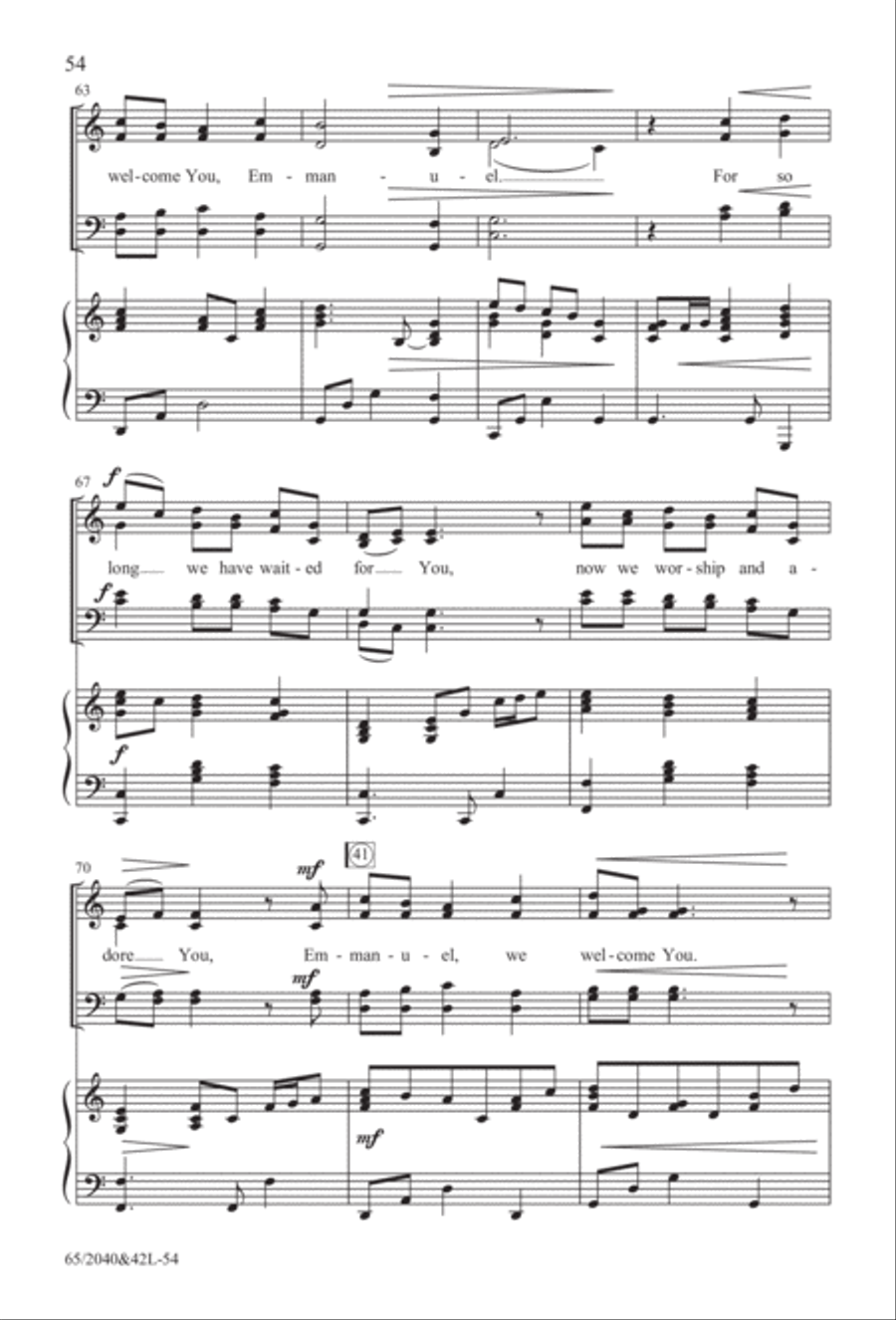 Heaven's Child (Digital Download) 4-Part scores gallery preview page 54