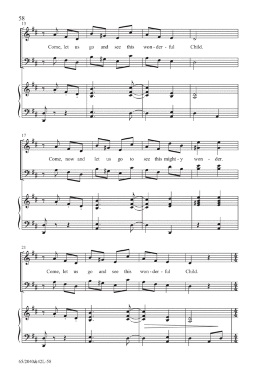 Heaven's Child (Digital Download) 4-Part scores gallery preview page 58
