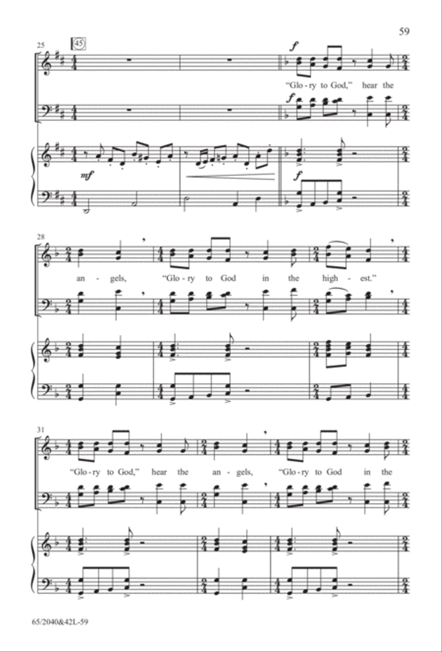 Heaven's Child (Digital Download) 4-Part scores gallery preview page 59