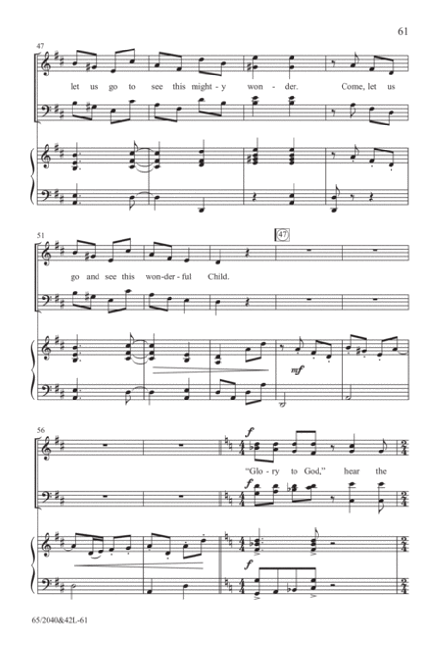 Heaven's Child (Digital Download) 4-Part scores gallery preview page 61