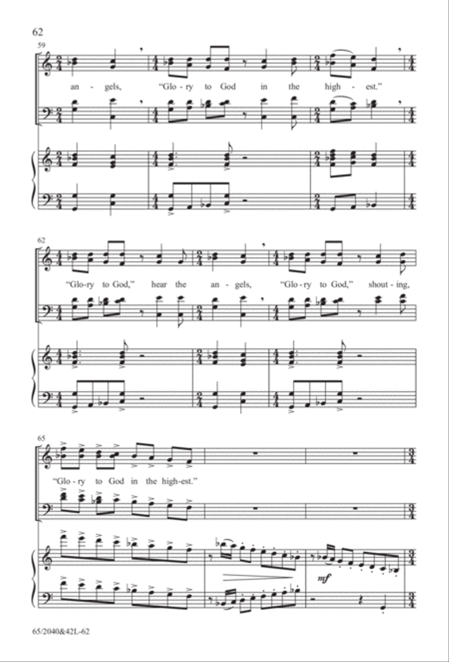 Heaven's Child (Digital Download) 4-Part scores gallery preview page 62