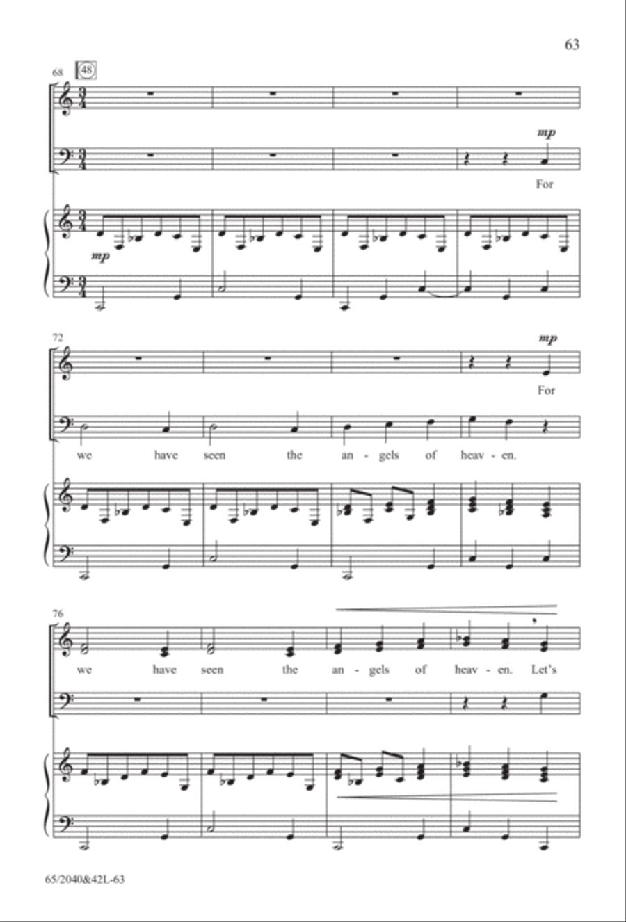 Heaven's Child (Digital Download) 4-Part scores gallery preview page 63