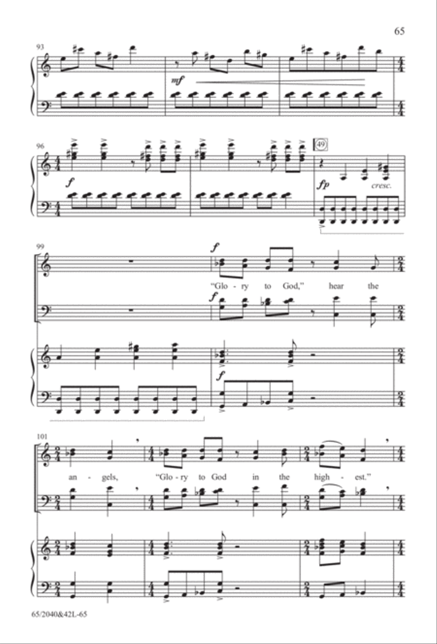 Heaven's Child (Digital Download) 4-Part scores gallery preview page 65