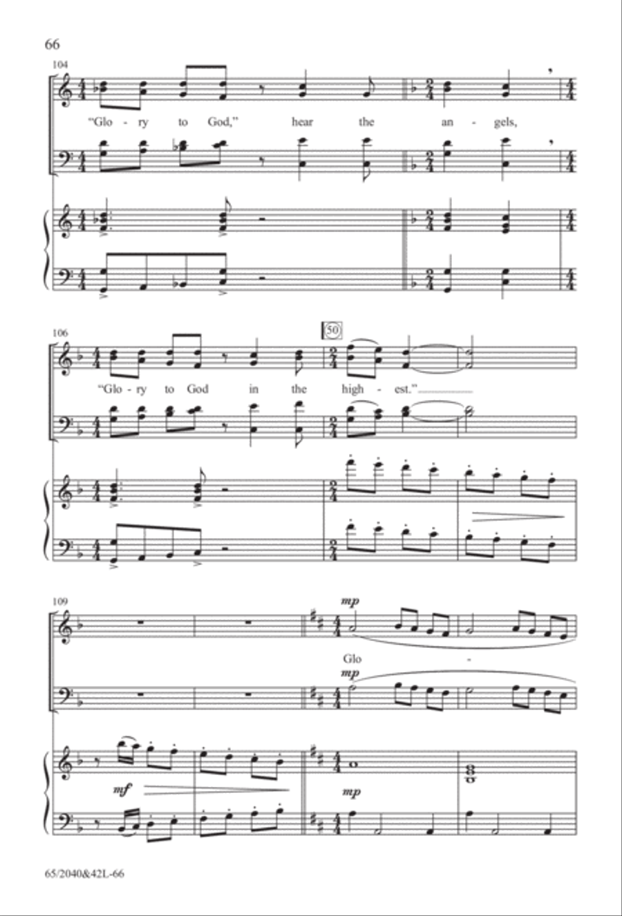 Heaven's Child (Digital Download) 4-Part scores gallery preview page 66