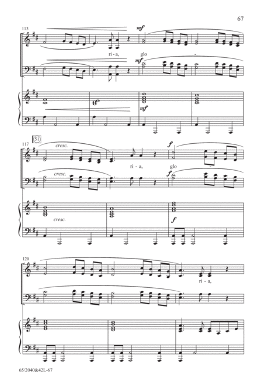 Heaven's Child (Digital Download) 4-Part scores gallery preview page 67
