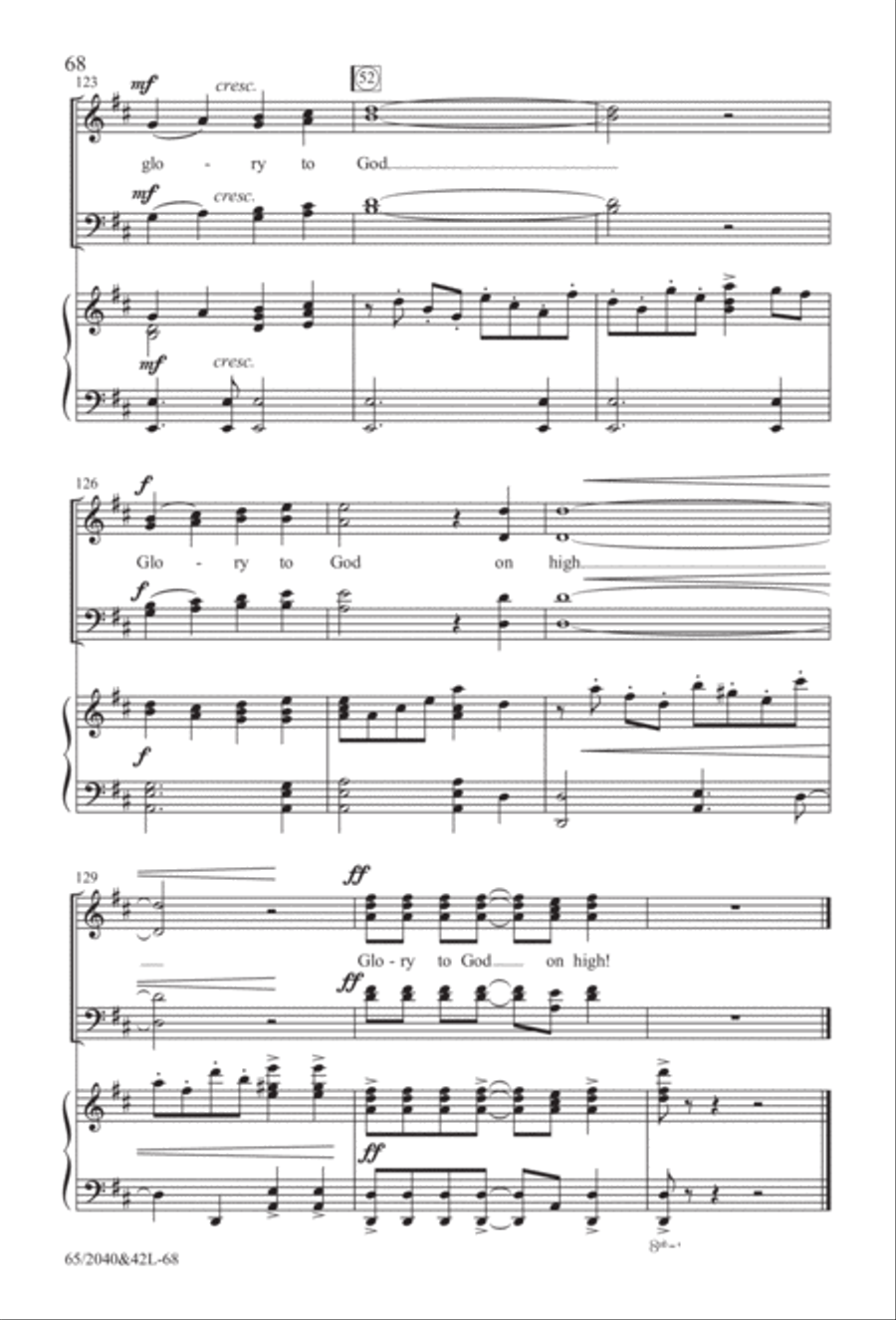 Heaven's Child (Digital Download) 4-Part scores gallery preview page 68