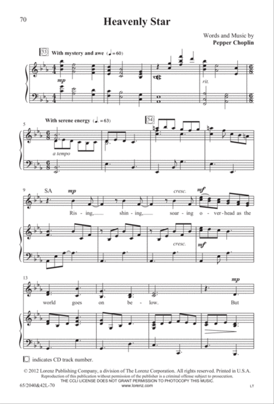 Heaven's Child (Digital Download) 4-Part scores gallery preview page 70