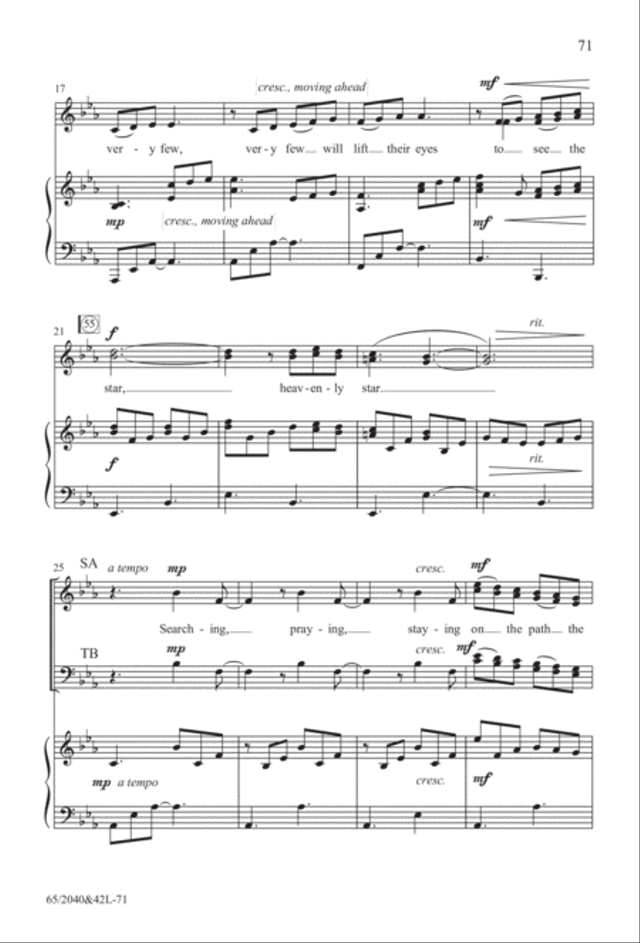 Heaven's Child (Digital Download) 4-Part scores gallery preview page 71