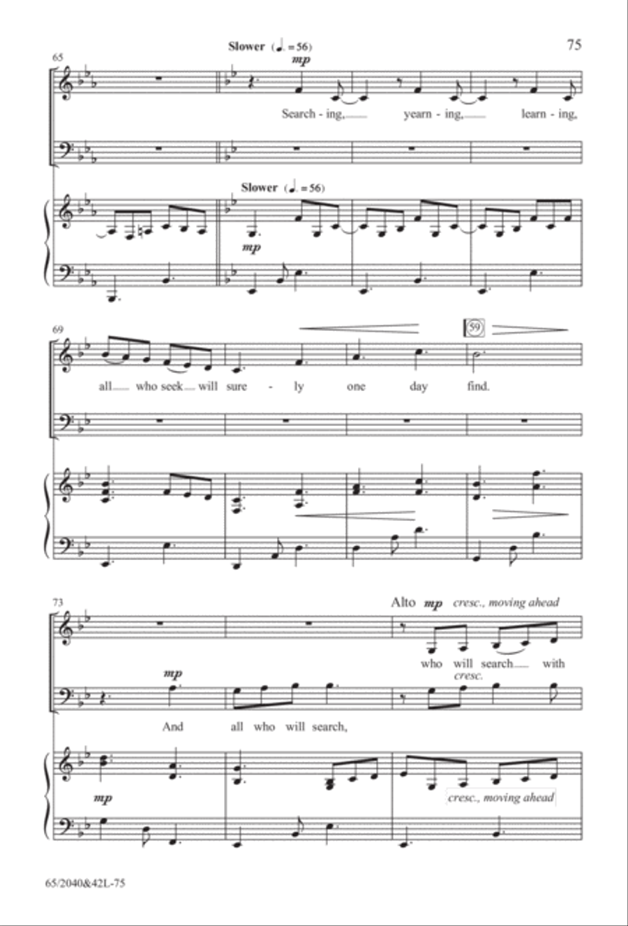 Heaven's Child (Digital Download) 4-Part scores gallery preview page 75