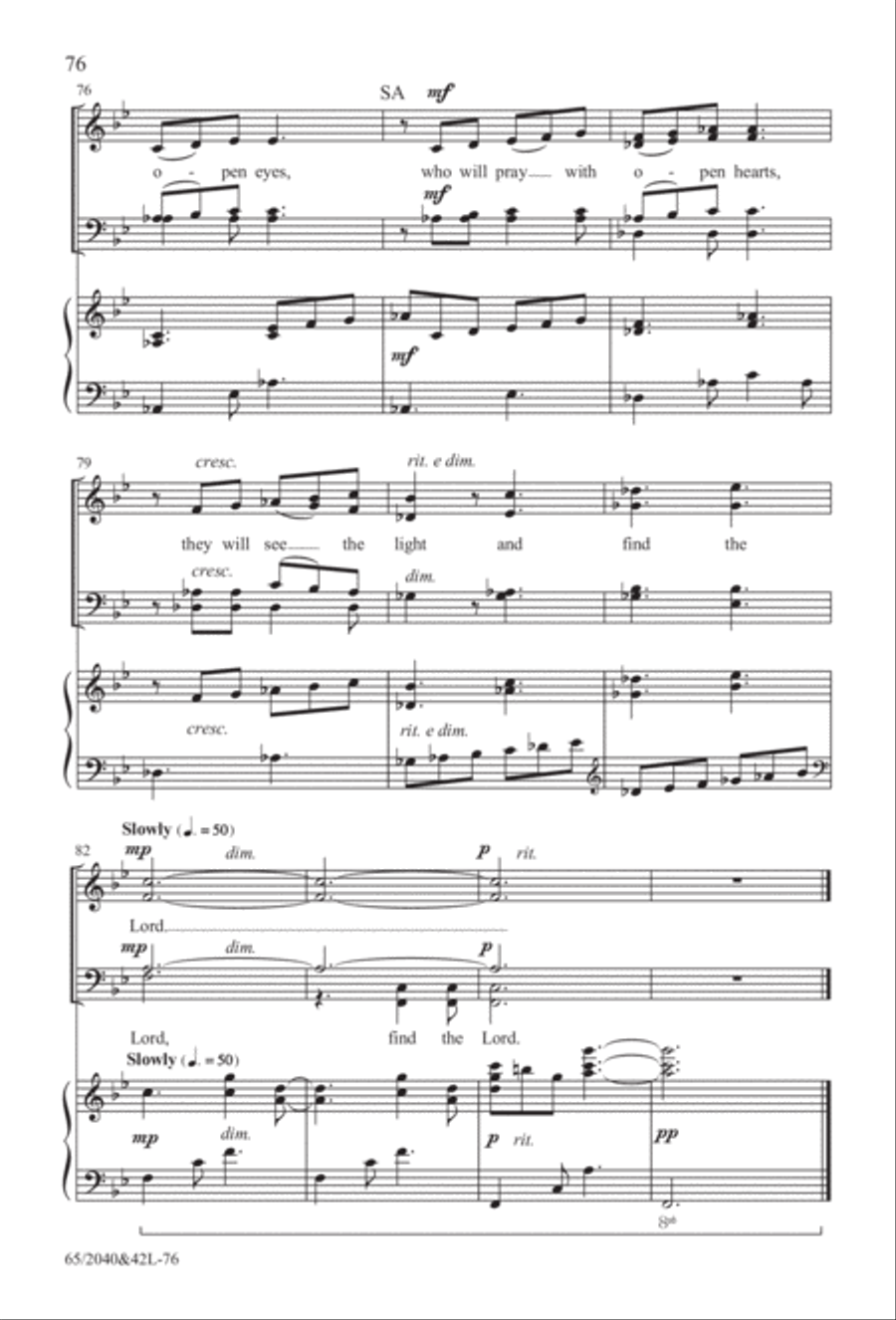 Heaven's Child (Digital Download) 4-Part scores gallery preview page 76