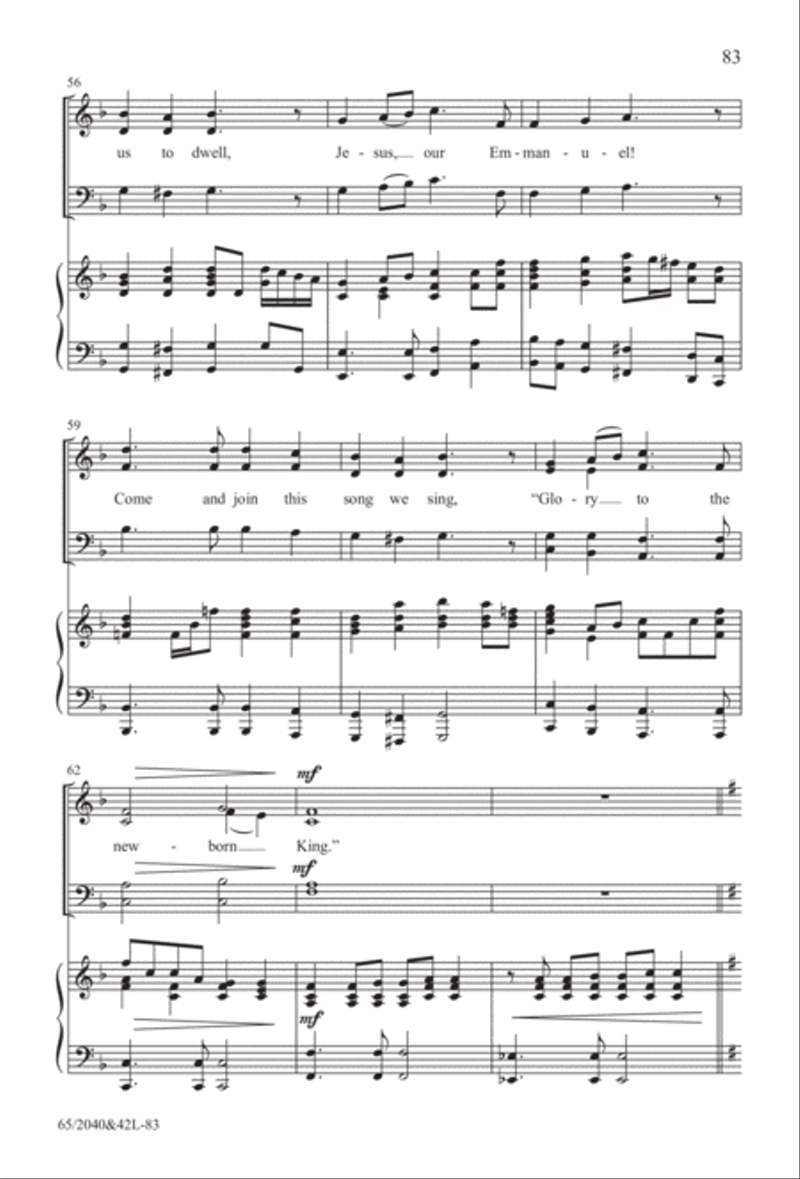 Heaven's Child (Digital Download) 4-Part scores gallery preview page 83
