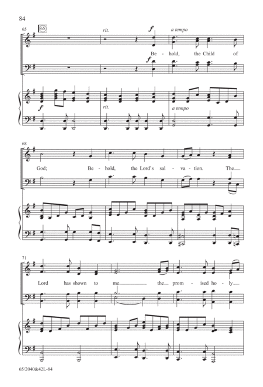 Heaven's Child (Digital Download) 4-Part scores gallery preview page 84