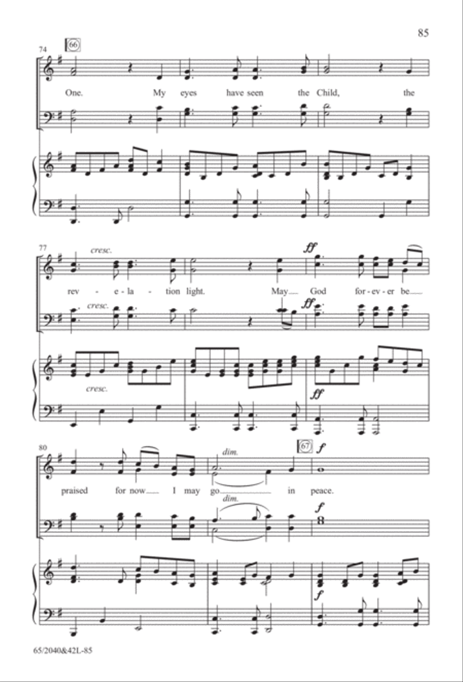 Heaven's Child (Digital Download) 4-Part scores gallery preview page 85