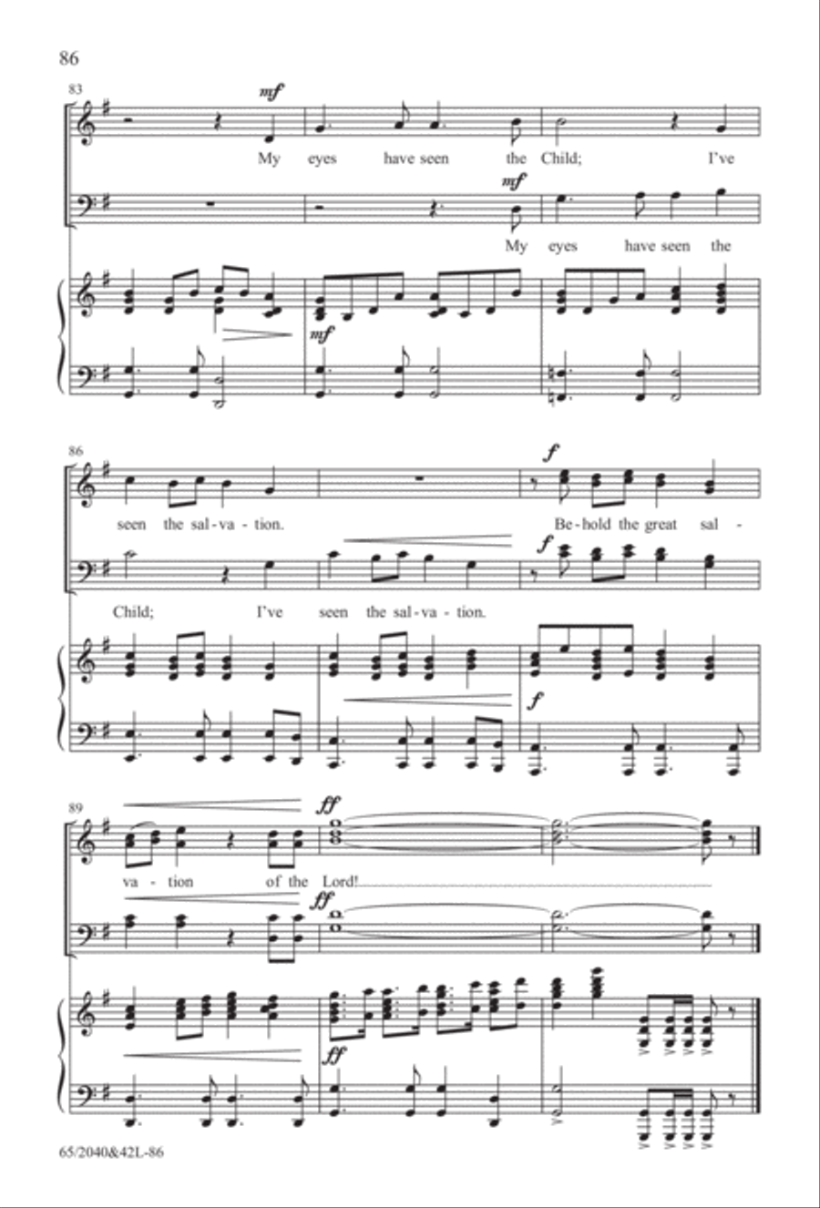 Heaven's Child (Digital Download) 4-Part scores gallery preview page 86