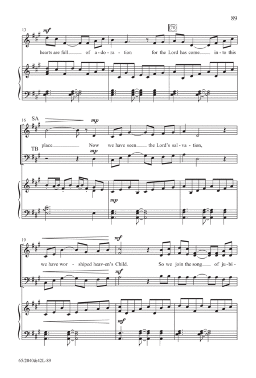Heaven's Child (Digital Download) 4-Part scores gallery preview page 89