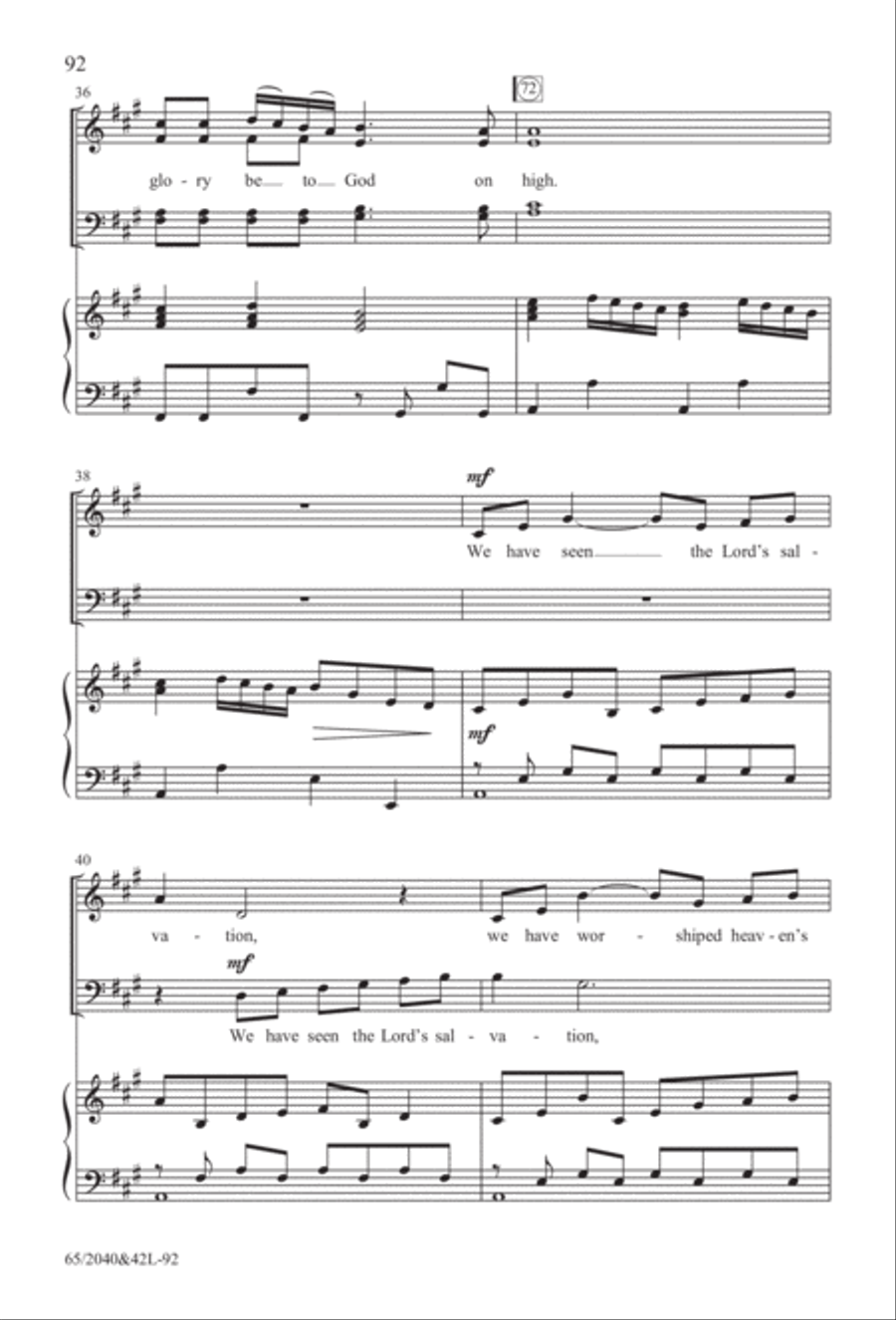 Heaven's Child (Digital Download) 4-Part scores gallery preview page 92