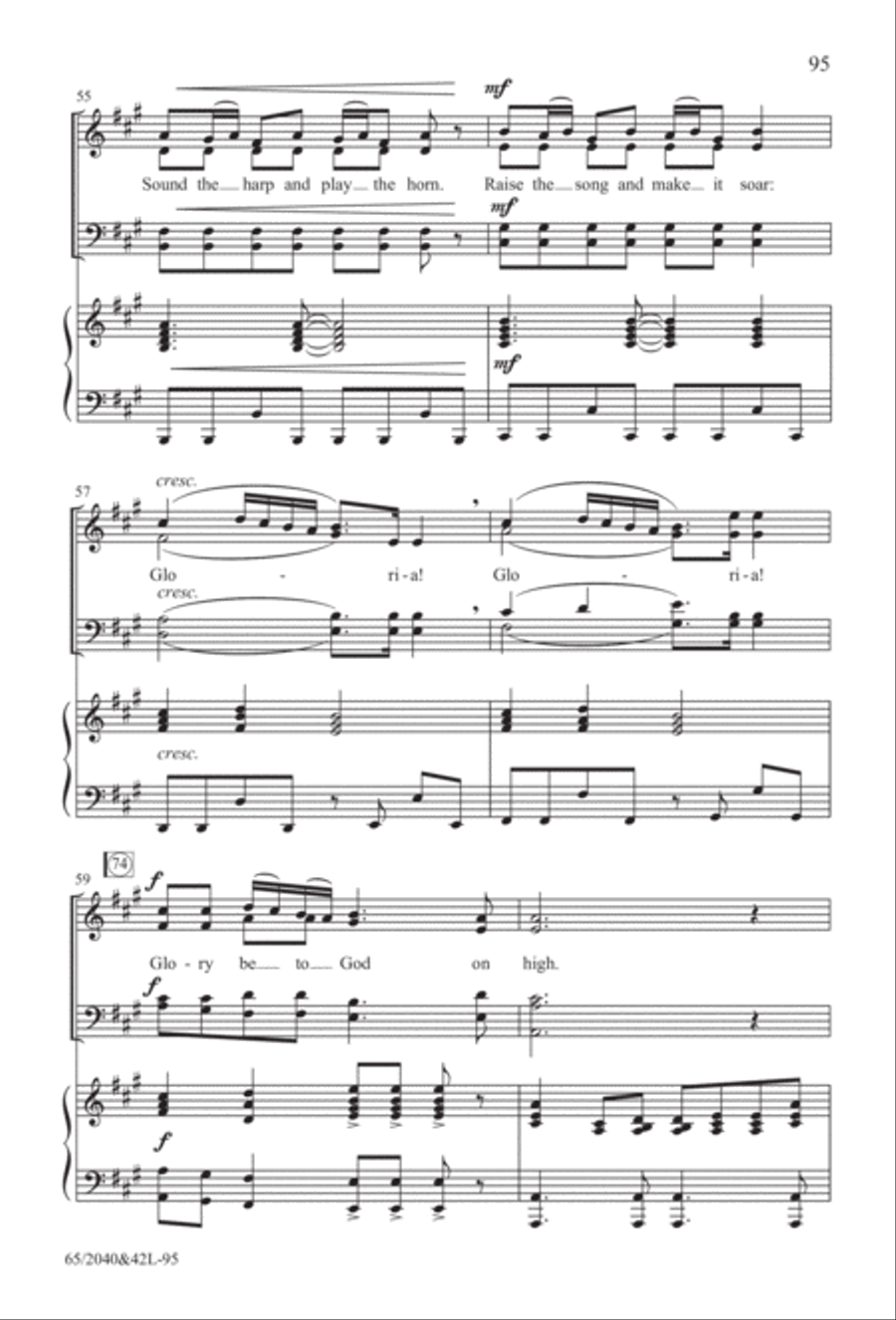 Heaven's Child (Digital Download) 4-Part scores gallery preview page 95