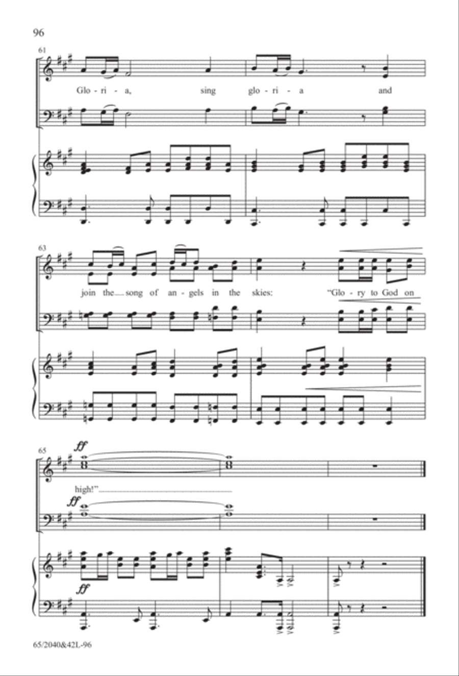 Heaven's Child (Digital Download) 4-Part scores gallery preview page 96