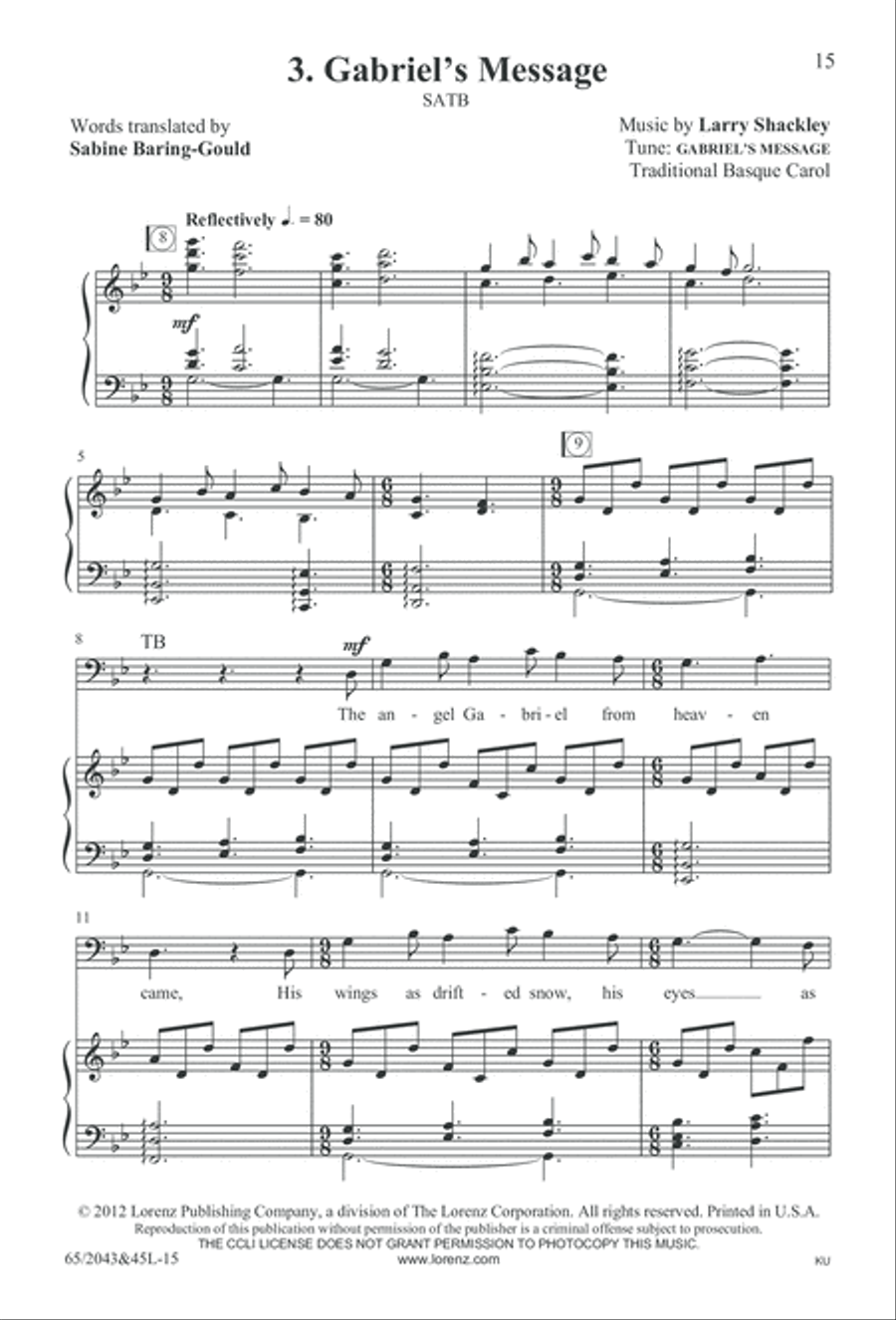 A Blest Messiah Born (Digital Download) 4-Part scores gallery preview page 15