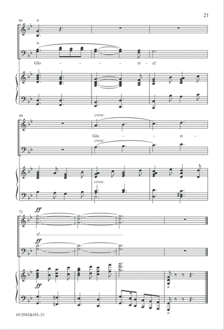 A Blest Messiah Born (Digital Download) 4-Part scores gallery preview page 21