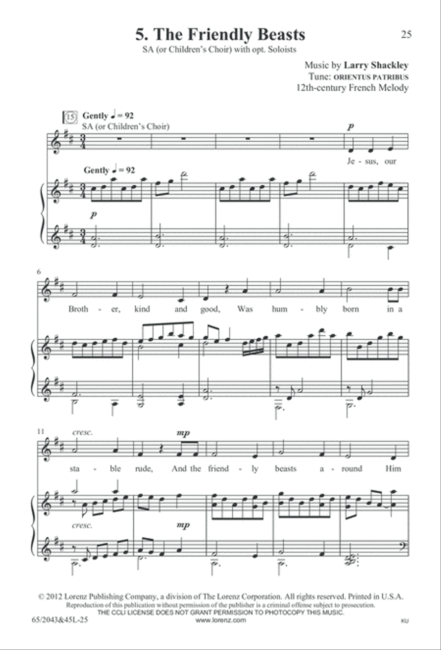 A Blest Messiah Born (Digital Download) 4-Part scores gallery preview page 25