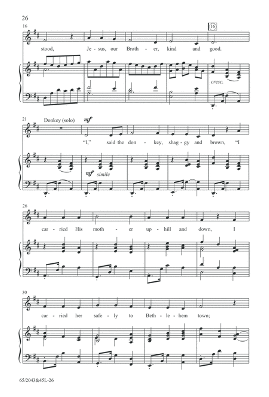 A Blest Messiah Born (Digital Download) 4-Part scores gallery preview page 26